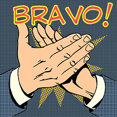 Image showing hands palm applause success text Bravo