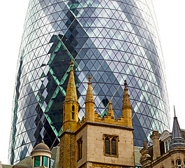 Image showing new     building in london skyscraper      financial district an