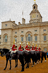 Image showing in london england horse and cavalry for    the queen