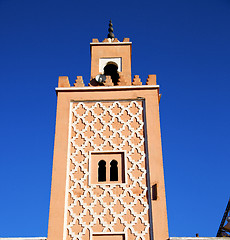 Image showing in maroc africa minaret and the blue    sky