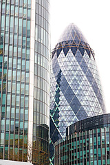 Image showing new     building in london     financial  window
