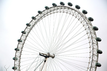 Image showing london eye in the spring   white clouds