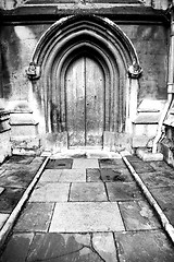 Image showing weinstmister  abbey in london old church door and marble antique