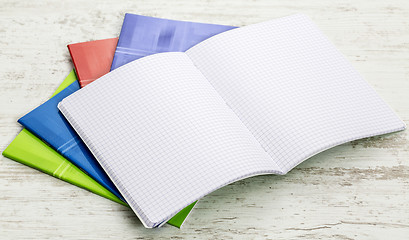 Image showing Stack of Notebooks