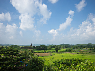 Image showing Landscape with Koe-thaung Temple in Myanmar