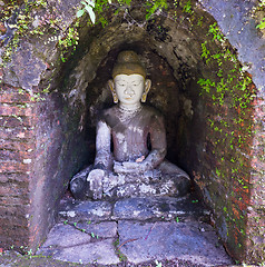 Image showing Buddha image in Mrauk U, Myanmar