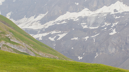 Image showing Typical view of the Swiss alps