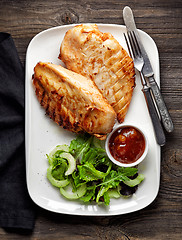 Image showing Grilled chicken fillet