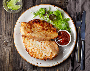 Image showing Grilled chicken fillet