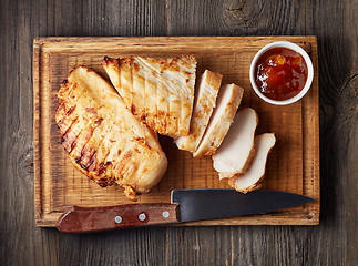 Image showing Grilled chicken fillet