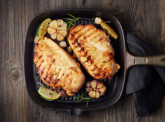 Image showing Grilled chicken fillet