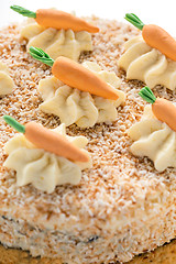 Image showing Carrot cake closeup.