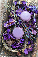 Image showing Lavender macarons.