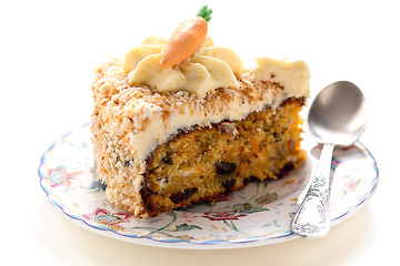 Image showing Carrot cake on a plate.