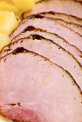 Image showing sliced roasted ham