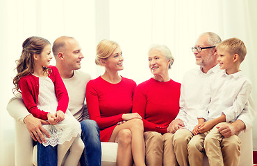 Image showing smiling family at home