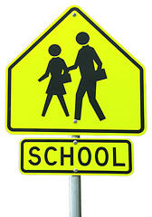 Image showing School Ahead