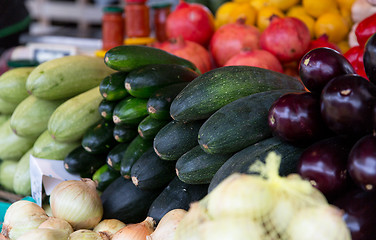Image showing close up of squash at street farmers market