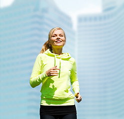 Image showing woman jogging outdoors