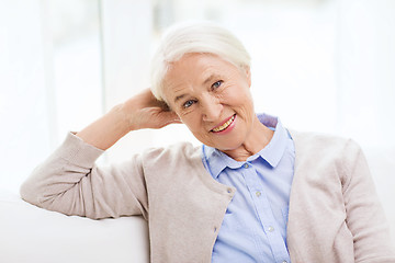 Image showing happy senior woman at home
