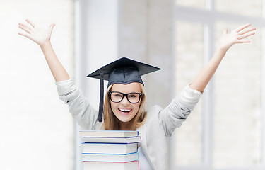 Image showing happy student in graduation cap