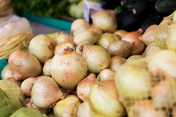 Image showing close up of onion at street market