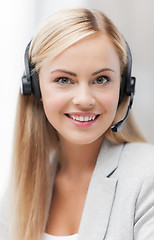 Image showing friendly female helpline operator