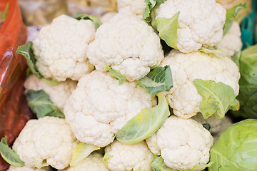 Image showing close up of cauliflower at street market