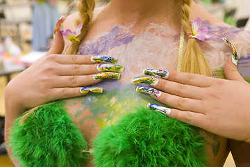 Image showing colored nails