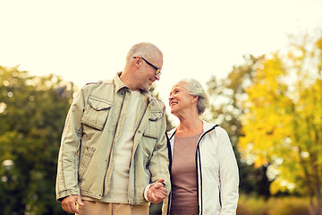 Image showing senior couple in park