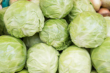 Image showing close up of cabbage at street market