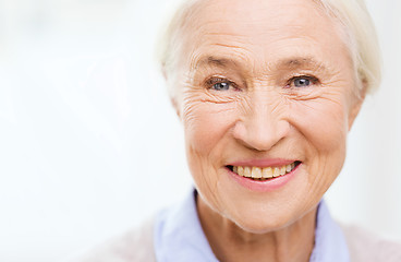 Image showing happy senior woman face at home