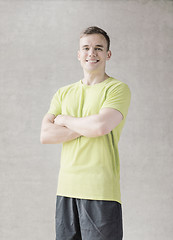 Image showing smiling man in gym