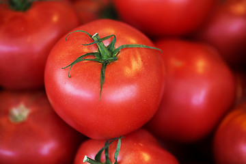 Image showing close up of red tomatoes