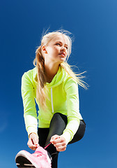 Image showing woman doing sports outdoors