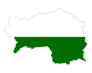 Image showing Map and flag of Styria