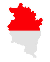 Image showing Map and flag of Vorarlberg