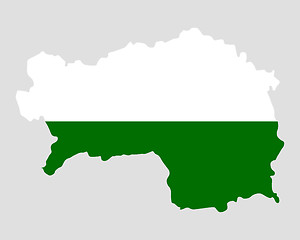 Image showing Map and flag of Styria