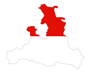 Image showing Map and flag of Salzburg