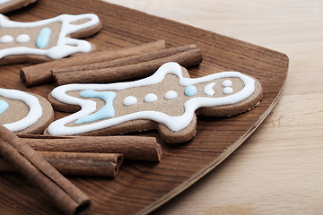 Image showing Gingerbread cookies close-up\r