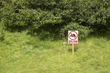 Image showing No camping allowed