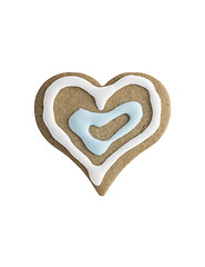 Image showing Heart shaped gingerbread cookie\r