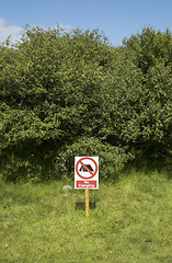 Image showing No camping sign