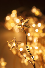 Image showing Christmas star lights
