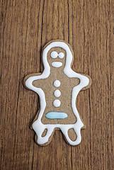 Image showing Gingerbread woman cookie