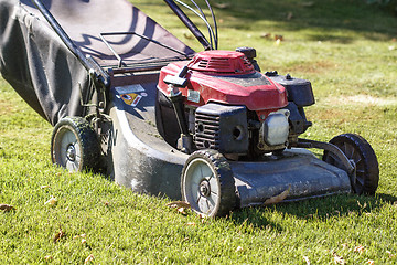 Image showing Modern gasoline lawn mower