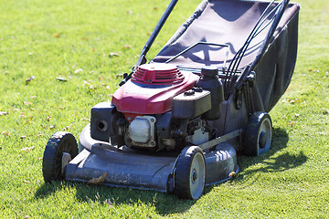 Image showing Modern gasoline lawn mower