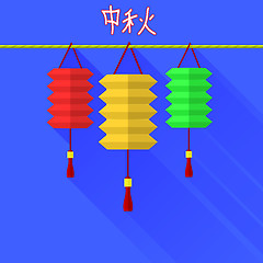 Image showing Chinese mid autumn festival graphic design. 