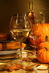 Image showing Wine at Thanksgiving