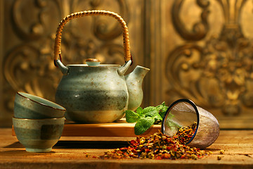 Image showing Asian herb tea